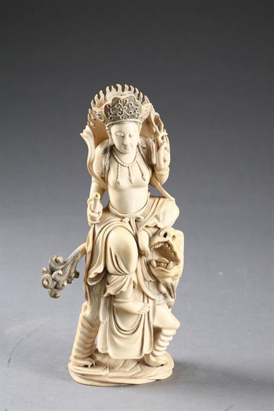 Appraisal: IVORY FIGURE Asian most likely Chinese th century Crowned woman