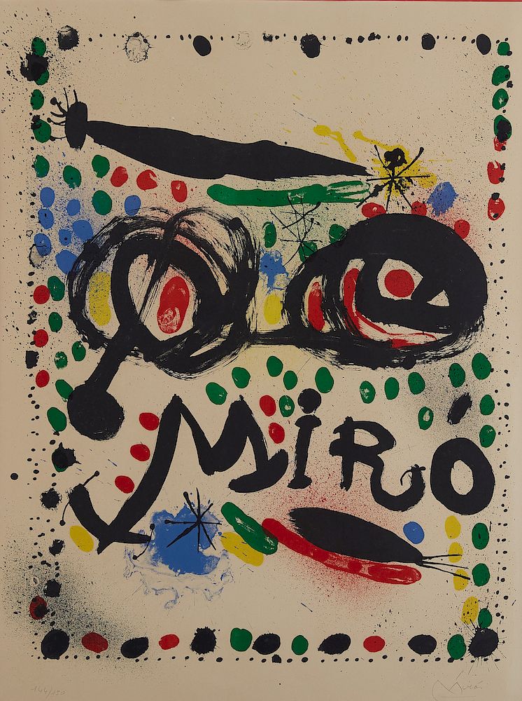 Appraisal: Miro Philadelphia Museum of Art Lithograph M Joan Miro -