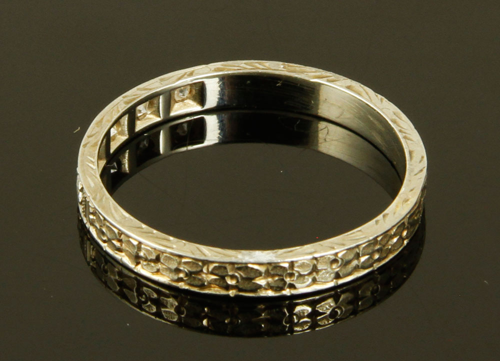 Appraisal: - K Gold and Diamond Wedding Ring K white gold