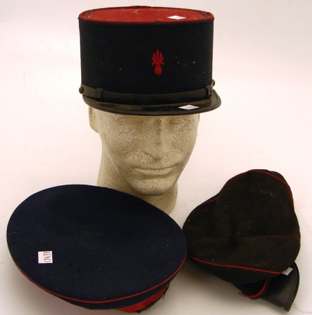 Appraisal: Lot consists of pieces of head gear early German both