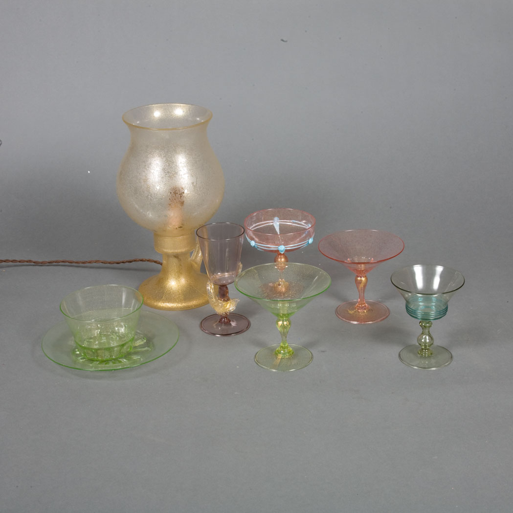 Appraisal: Group of Venetian Glass Approximately fifty pieces Together with a