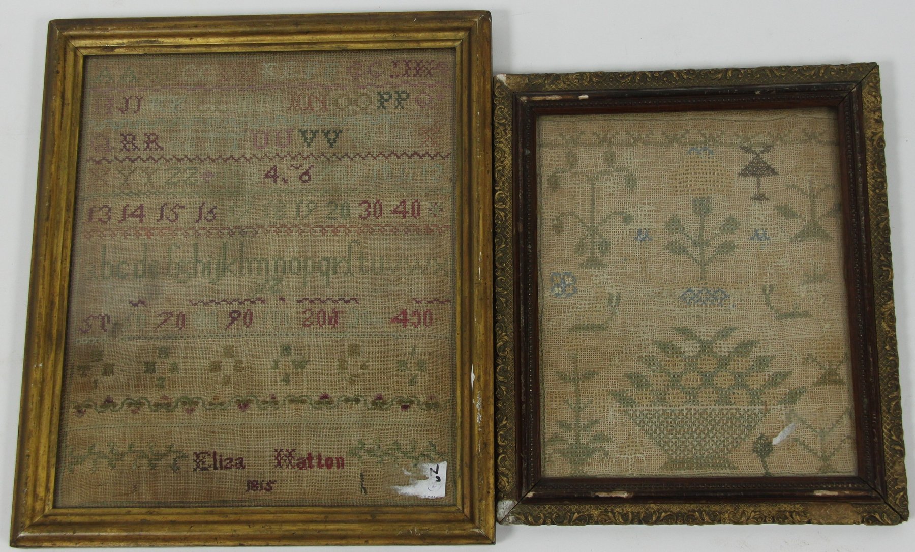 Appraisal: A th Century needlework sampler worked by Eliza Hatton cm