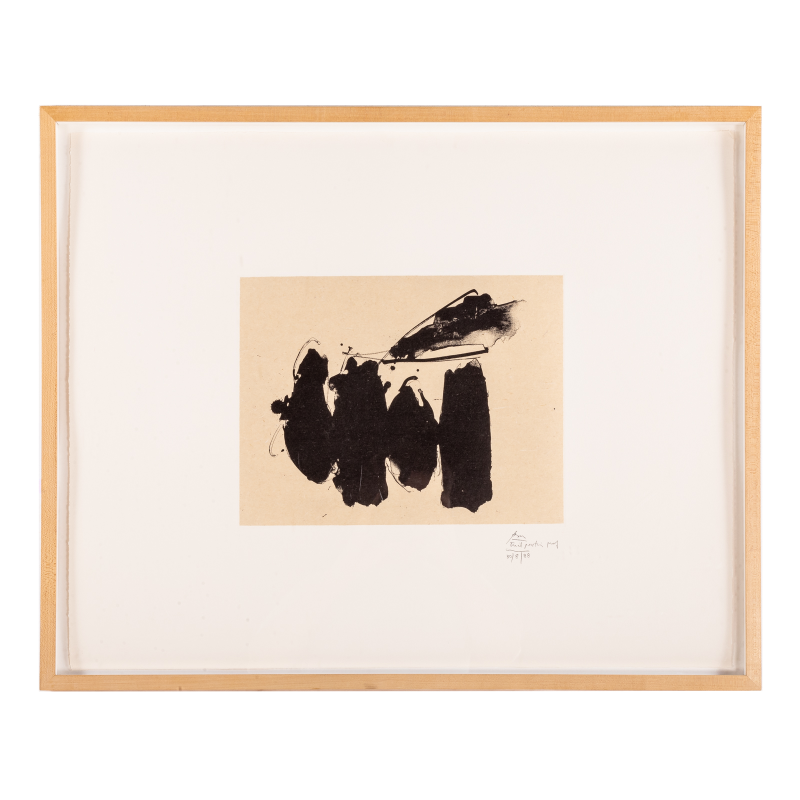 Appraisal: ROBERT MOTHERWELL UNTITLED TRIAL PROOF LITHOGRAPH American - Lithograph on