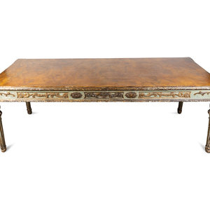 Appraisal: An Italian Neoclassical Style Painted and Parcel Gilt Center Table