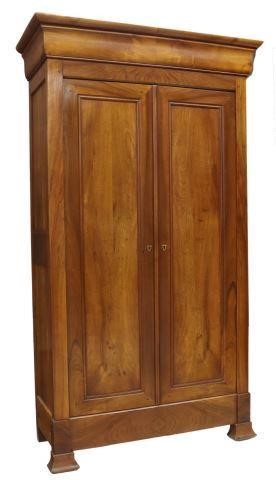 Appraisal: French Louis Philippe period walnut armoire mid th c having