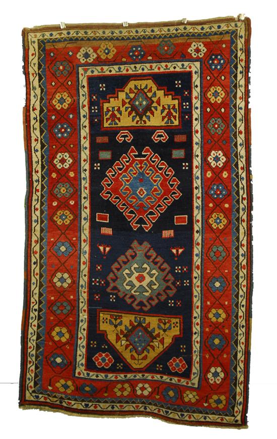 Appraisal: KAZAK RUG Caucasus late th century feet inches x feet