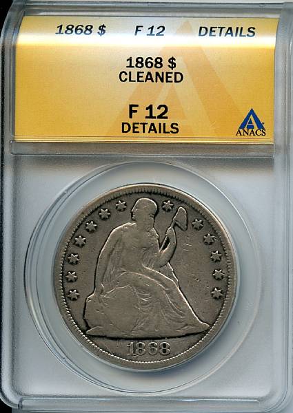 Appraisal: Details of Fine Cleaned ANACS Medium argent-gray with some deep