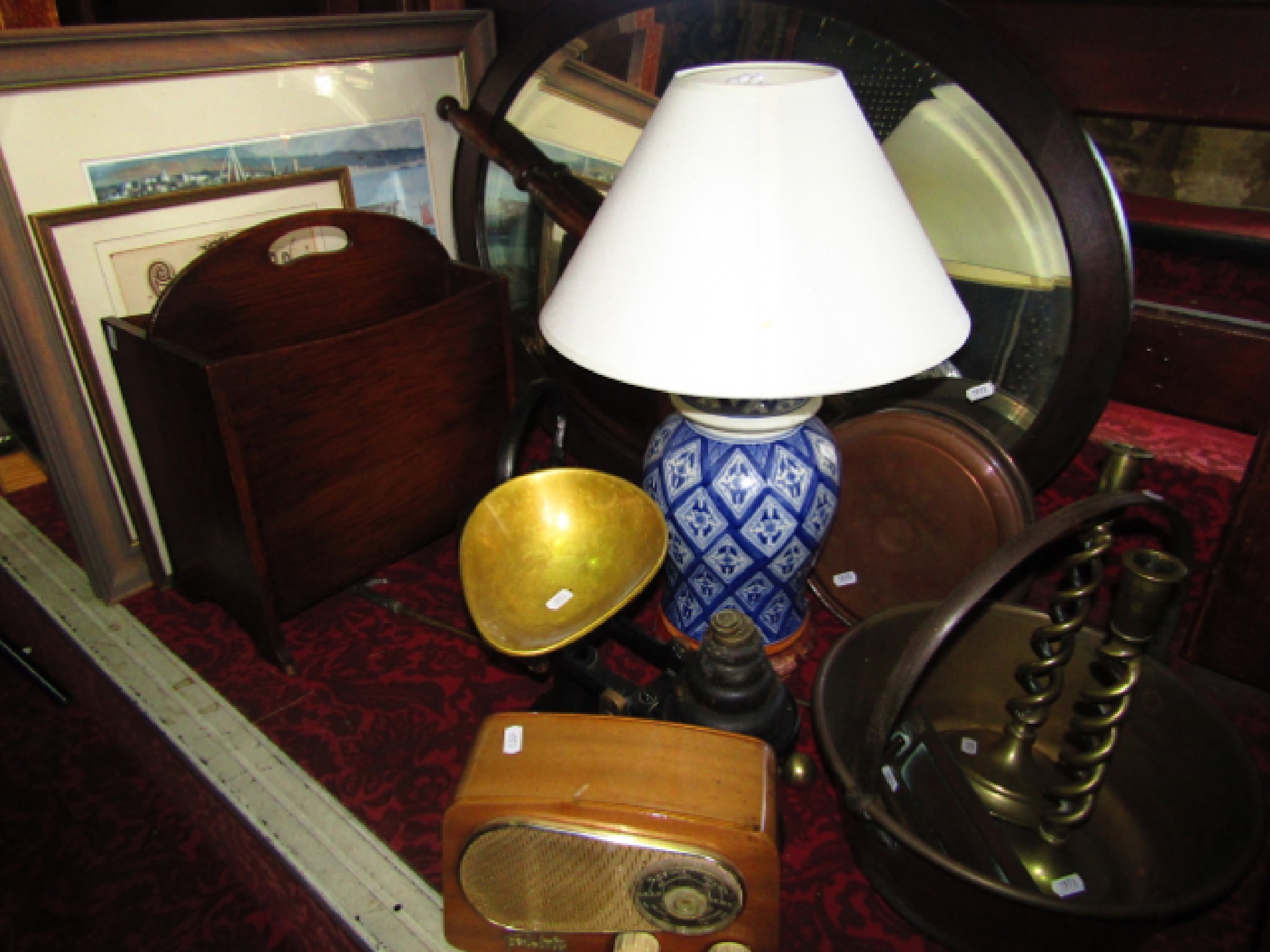 Appraisal: A substantial miscellaneous collection to include a desk lamp in