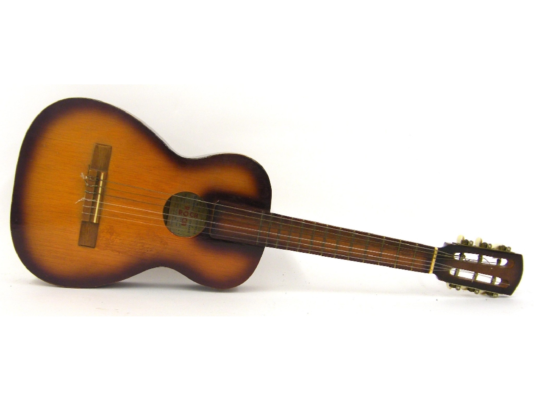 Appraisal: Small bodied 'Terz' guitar labelled Roca Valencia