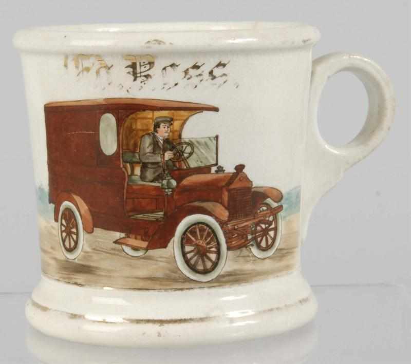 Appraisal: Delivery Truck Shaving Mug Description Marked Ed Ross across top