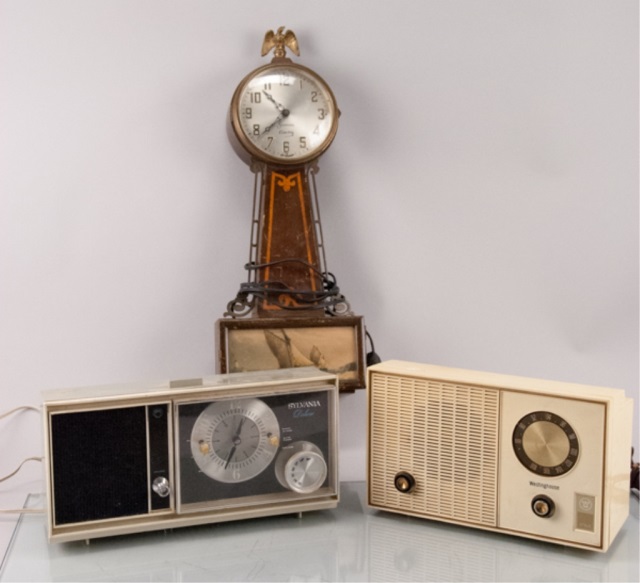 Appraisal: Three Vintage Electric Clocks Westinghouse Sylvania and Sessions L