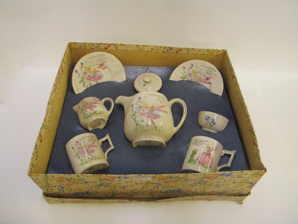 Appraisal: James Kent Ltd 'Fairyland' pattern child's teaset in original box