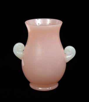 Appraisal: A Steuben Rosaline Deco Style Vase A molded glass vase