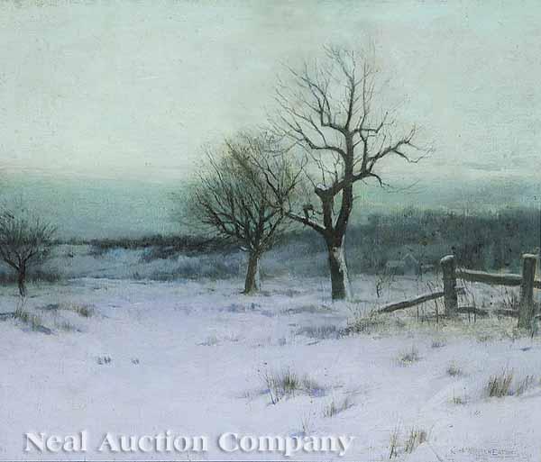 Appraisal: Charles W Eaton American New York - Mending Fences oil