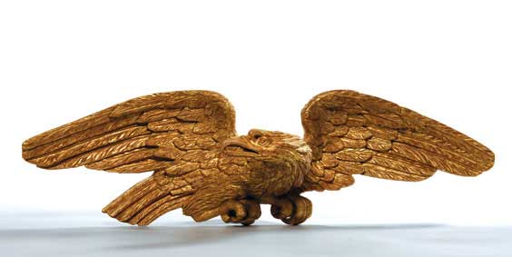 Appraisal: IMPORTANT ANTIQUE ENGLISH GILT EAGLE Important and rare antique English