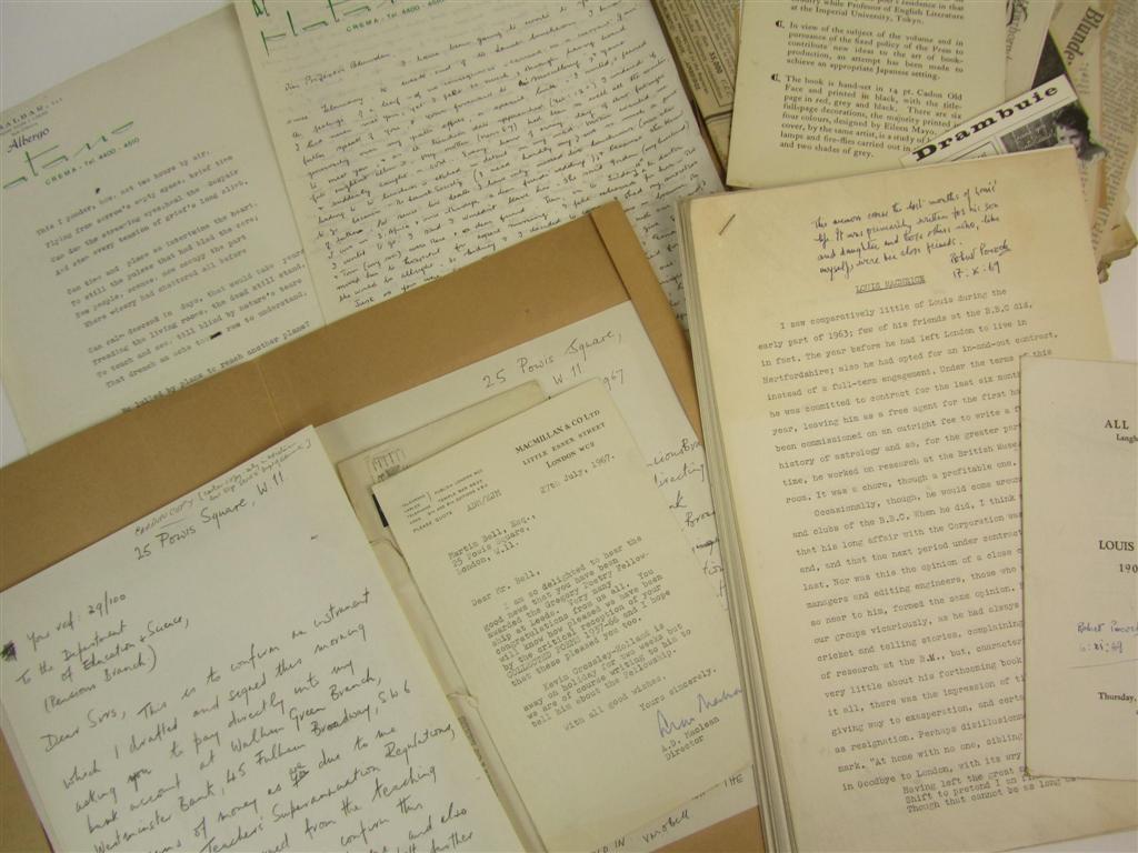 Appraisal: Mid th century literary correspondence and works including items relating