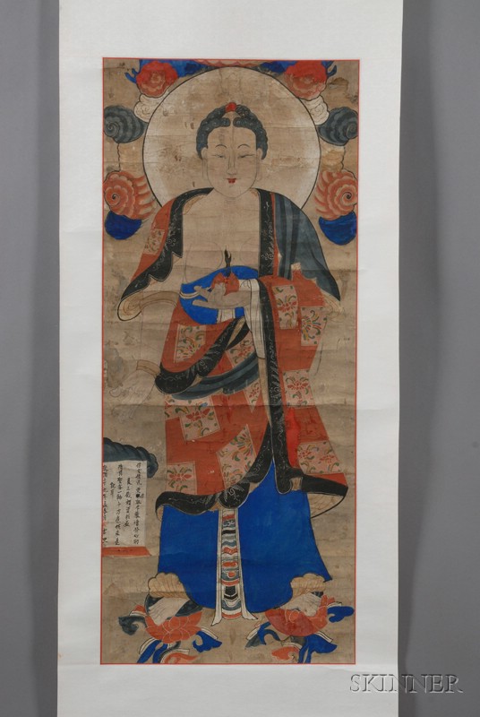 Appraisal: Hanging Scroll China th century ink and colors on paper