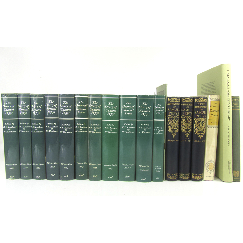 Appraisal: Pepys Samuel a collection of volumes comprising The Diary volumes