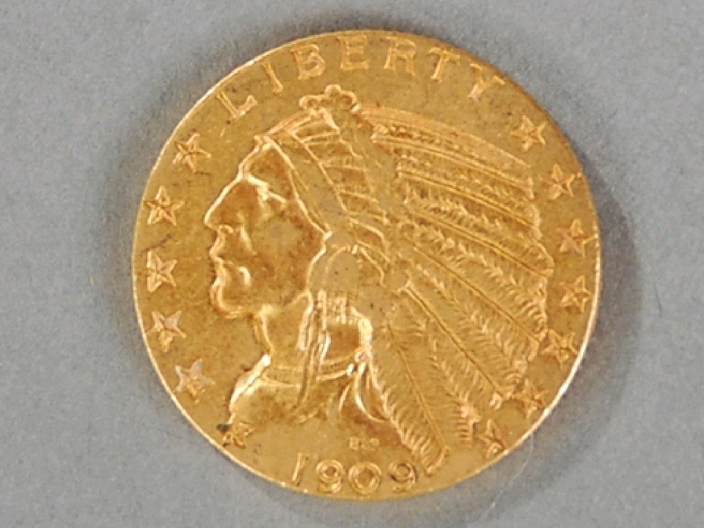 Appraisal: UNITED STATES OF AMERICA EARLY TWENTIETH CENTURY GOLD FIVE DOLLAR