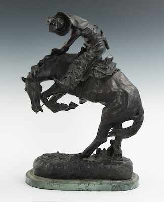 Appraisal: After Frederick Remington Rattlesnake Modern cast bronze with brown patina