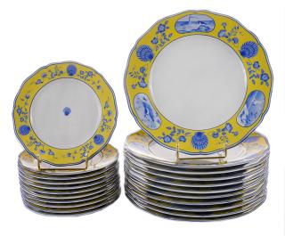 Appraisal: Twenty Two Costa Azzura Plates by artist Lynn Chase yellow