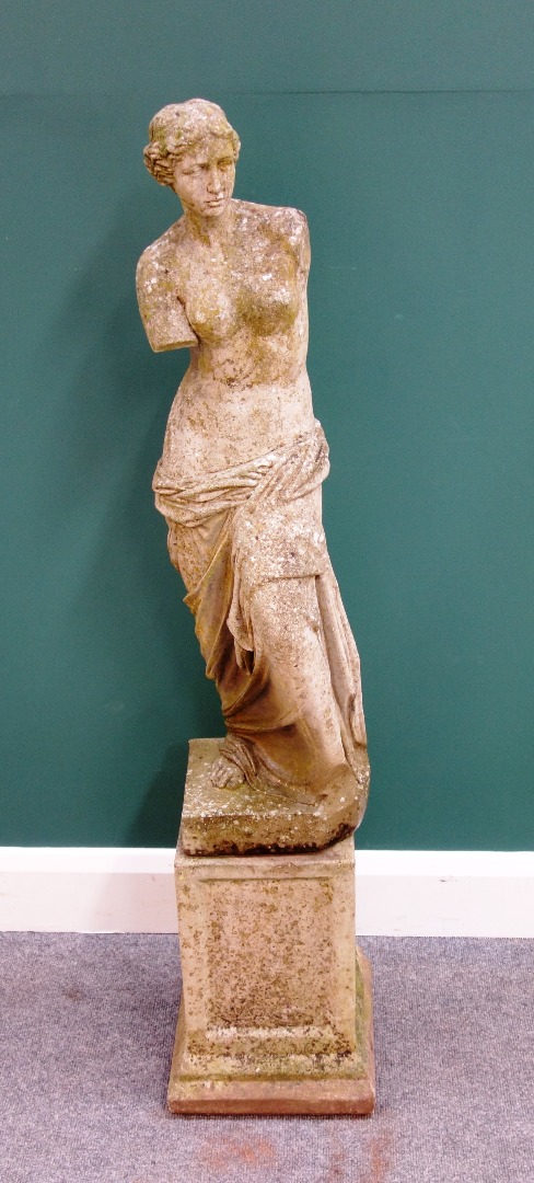 Appraisal: A composition stone figure of the Venus de Milo on