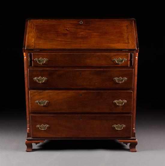 Appraisal: Federal walnut slant front desk Mid-Atlantic States early th century