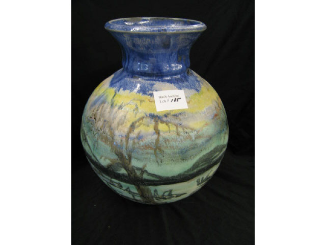 Appraisal: Seagrove Art Pottery Vase low country landscapes