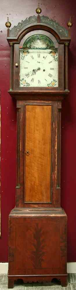 Appraisal: TALL CASE CLOCK - American Federal Period Country Chippendale Tall