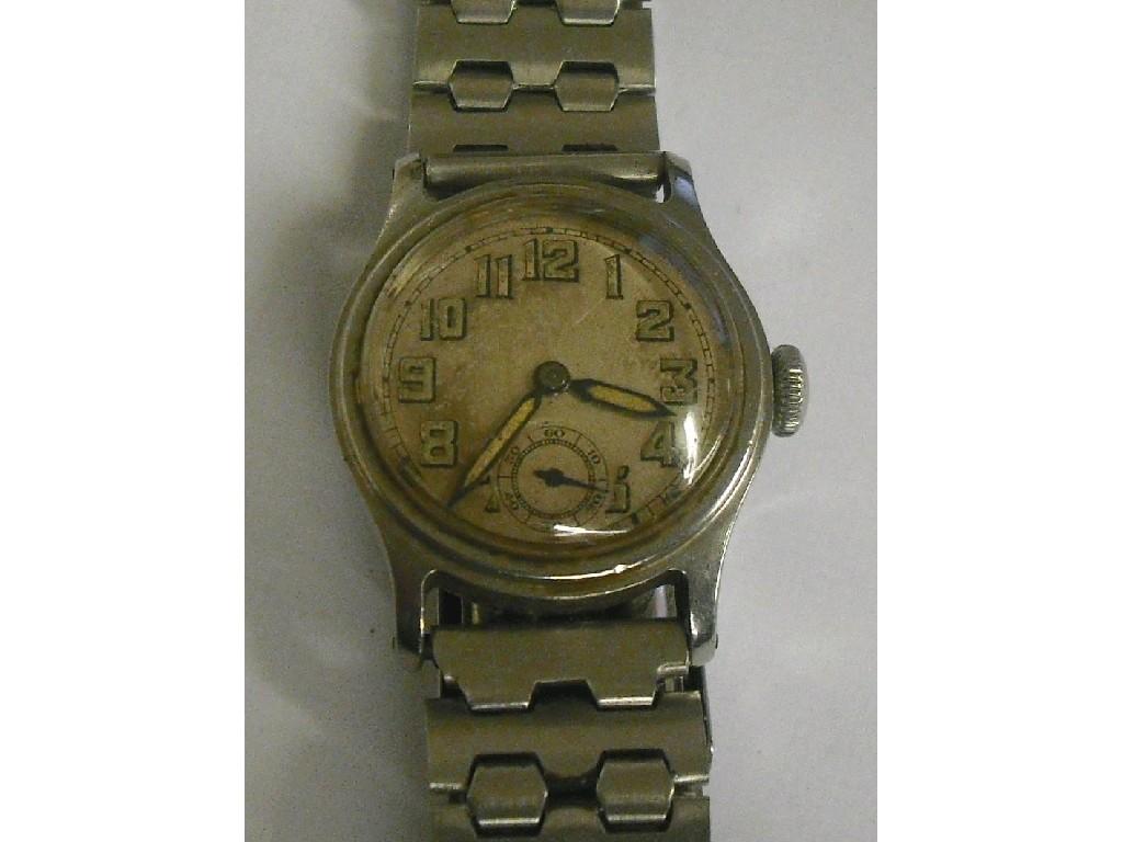 Appraisal: Royce Alarm gold plated gentleman's wristwatch the circular gilt dial