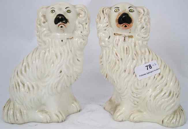 Appraisal: Pair th Century Staffordshire Fireside Dogs height cm