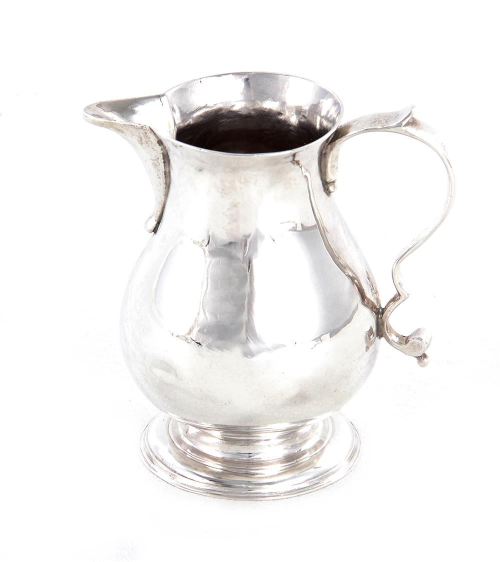 Appraisal: George II sterling creamer William Garrard London dated baluster form