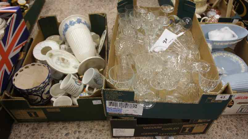 Appraisal: Three Trays of Mixed Items including Peter Rabbit Cups and