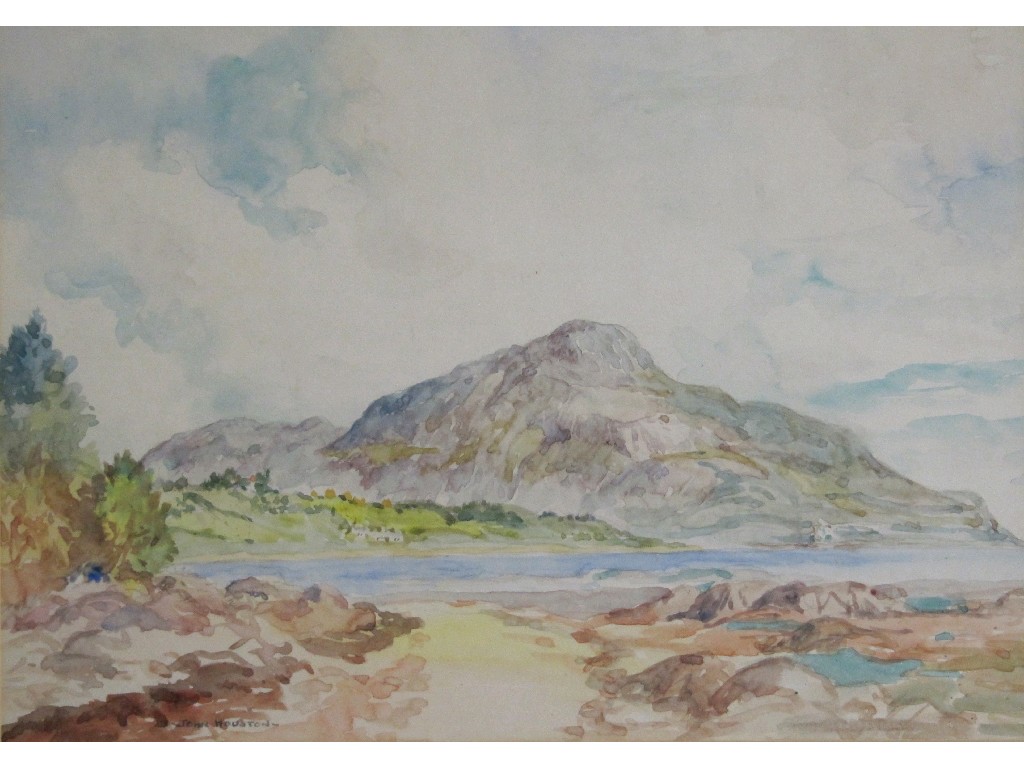 Appraisal: JOHN HOUSTON Lot comprising six watercolour landscapes all signed x