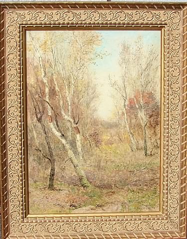 Appraisal: Birches in Autumn near South Salem NY circa oil on