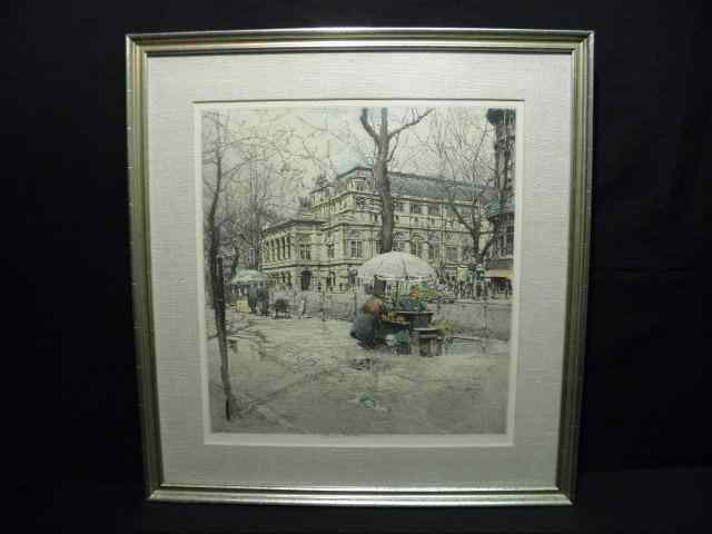 Appraisal: Robert Kasimir Austrian - original etching with aquatint City view