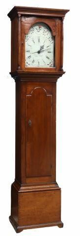 Appraisal: American tall case clock with wood works signed A C