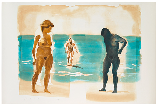 Appraisal: ERIC FISCHL Two color aquatints Dark Figure Tube Both Both