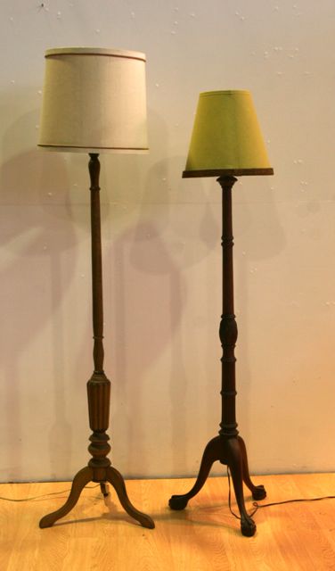 Appraisal: Two standard lamps cm and cm high without shades