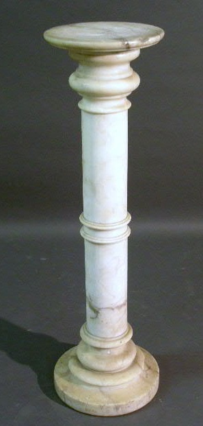 Appraisal: Marble column or plinth with circular top h top dia