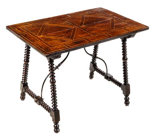 Appraisal: Sale Lot A Spanish Baroque Parquetry Decorated Side Table th