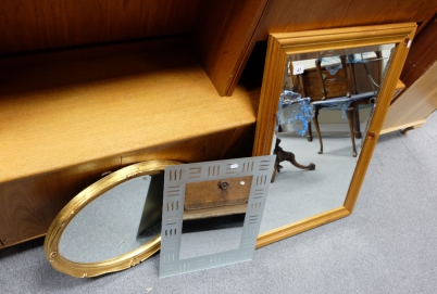 Appraisal: A collection of modern framed mirrors