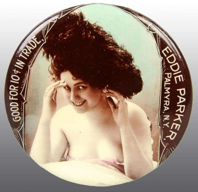 Appraisal: Good-For Pocket Mirror Description Great image of a beautiful woman