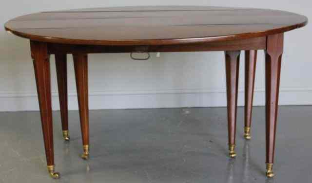 Appraisal: French Cherry Wood Drop Leaf Extending Table withLeaves From a