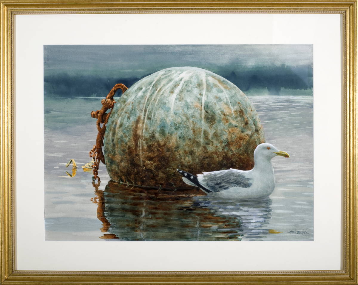 Appraisal: ALLEN BLAGDEN AMERICAN B THE MOORING MAINE COAST Watercolor on