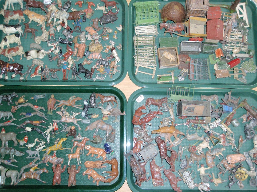 Appraisal: Assorted Britains farm and other lead animal figures fencing etc