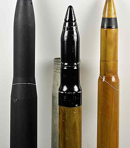 Appraisal: US WWII Display Ordnance Lot of Four Two wooden display