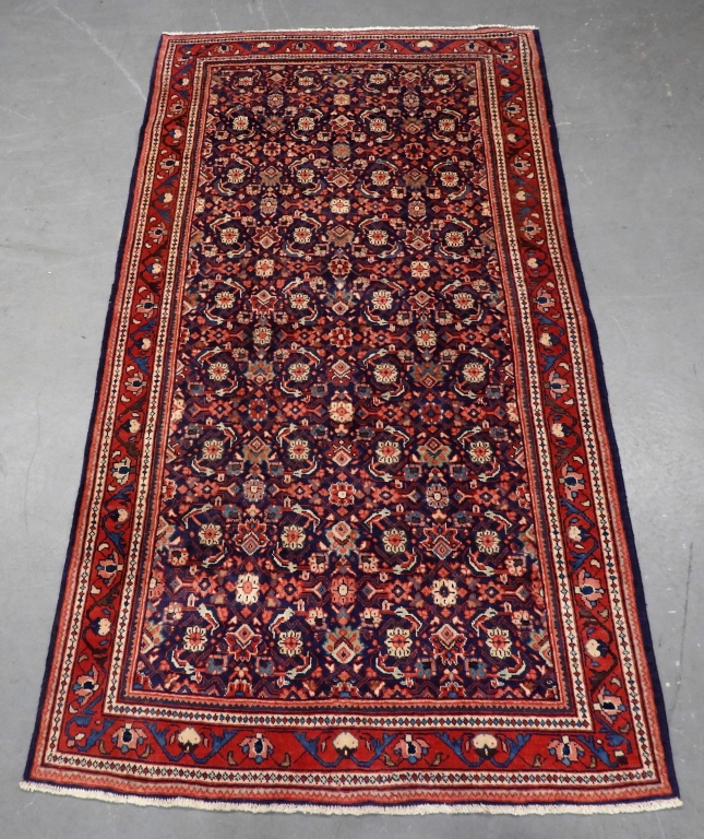 Appraisal: ARAK BOTANICAL RUG Middle East th CenturyNavy blue red blue