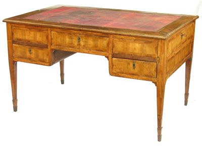 Appraisal: A late th century Italian olive wood bureau plat the