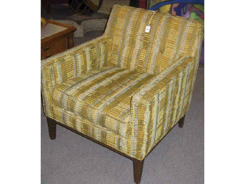 Appraisal: DUNBAR BERNE INDIANA Tweed upholstered armchair raised on tapering legs